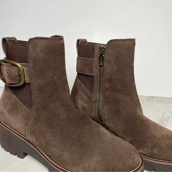 Blondo Dahlia Brown Suede Buckle Bootie 11M - Picture 9 of 14